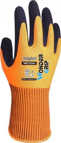 Doreza pune Wonder Grip WG-310HO Comfort, latex i dyfishtë, masa 11 XXL, portokalli me të zezë