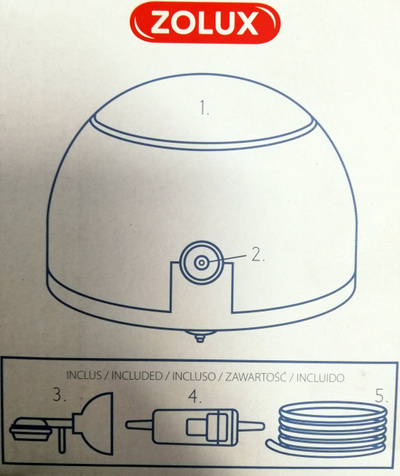 Pompe ajrimi për akuarium Zolux QUAYA Igloo 100, 18W, për 40 100L, e bardhë