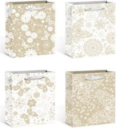 Qese dhurate W&amp;K KR 1701 M, 26 x 32 x 12.5 cm, motive te ndryshme, shume-ngjyreshe