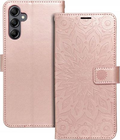 Mbulesë telefoni Mezzo Book Case Mandala për Samsung A15 4G 5G, me kapak, rozë gold