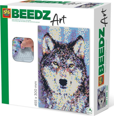 Set krijimi me rruaza SES Creative Beedz Art Ujk, 7000 rruaza, 30 x 45 cm, me shumë ngjyra