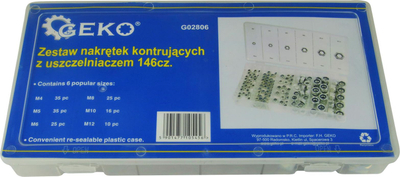 Сет навртки GEKO, 146 парчиња, M4 M12, метални