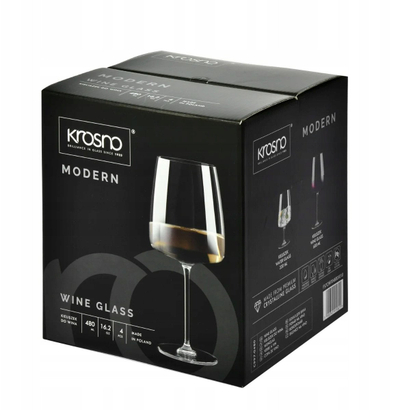 Set gotash vere te bardhe Modern Collection, 480ml, xham transparent