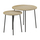 Set tavolina për kafe 2-pjesësh Cupper Φ55x45Hcm (HM9878.01), zezë