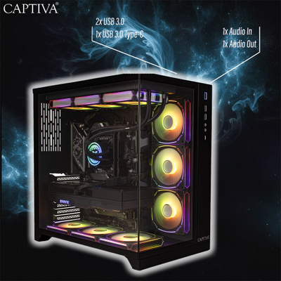 Гејминг компјутер Captiva Highend I89-020, Intel Core i9, RTX 5080 16GB, SSD 2TB, 64GB RAM
