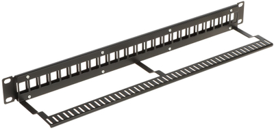 Patch panel Keystone Lanberg PP-24/FX/C-V2, 24 porta, 1U, i zi