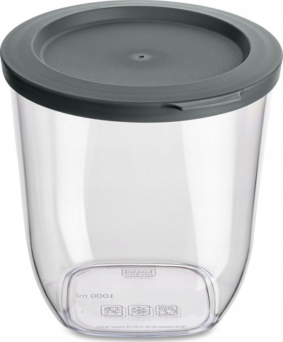 Kavanoz kuzhine Koziol Storage Jar S, 1L, plastikë transparente, gri