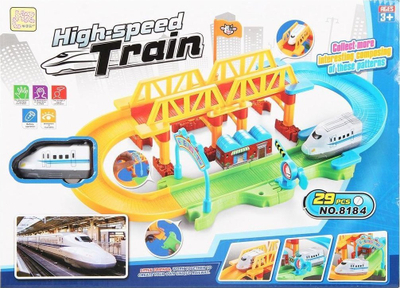Set tren lodër Trifox High Speed Train, 29 copa, me bateri, shumëngjyrësh