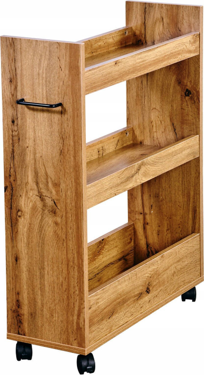 Raft i ngushtë për kuzhinë Kesper, me 3 rafte, 22 cm, sonoma oak