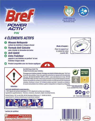 Freskues WC Bref Power Activ Pine, bllok varës, 50g