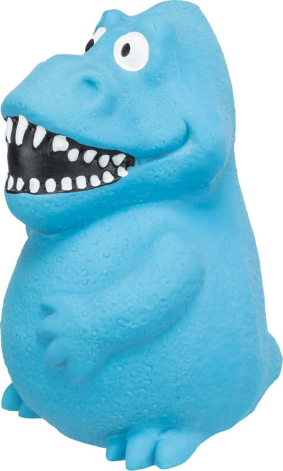 Lodër për qen Trixie Dinosaur, latex, 14 cm, blu