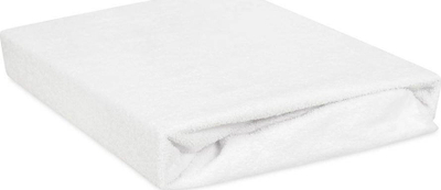 Çarçaf i papërshkueshëm për dyshek Waterproof, 160x200 cm, material terry, i bardhë