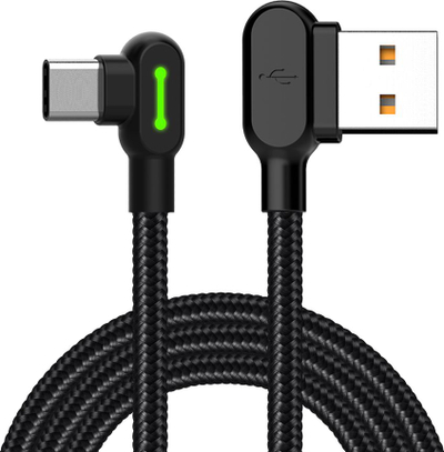 Kabllo USB në USB-C Mcdodo CA 5280, 0.5 m, me LED, e zezë