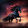 Puzzle diamond painting Norimpex Wild Black Stallion, 30x40cm, kal i zi