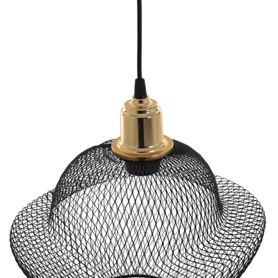 Llambë e varur tavani, rrjetë moderne e zezë, Ø30×65 cm (HM7690.01), zezë