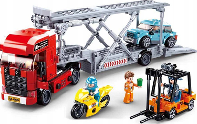 Set ndërtime Sluban Town Car Transporter, 542 copa, për kalamaj 6+