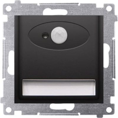 LED осветлувач за скали Simon 54, сензор за движење, 230V, црн мат