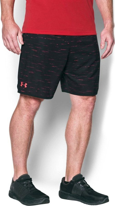 Shorc sportiv Under Armour Qualifier Printed, për burra, S, i zi me të kuqe