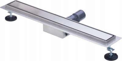 Shkarkues linear dushi Schlosser Platinum, 80 cm, çelik inox, argjendtë