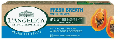 Pastë dhëmbësh L’Angelica Fresh Breath me papaja, kundër pllakatit, 75 ml