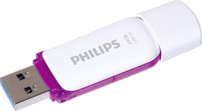 USB Philips Snow Edition FM64FD75B, 64GB, USB 3.0, e bardhë