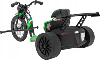 Mototrike me bateri për kalamoj Gazelo G205048, 2x12V 10Ah, deri 70 kg, jeshile
