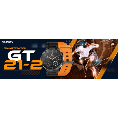 Ora inteligjente Gravity GT21-2, ekran 1.6", IP67, portokalli