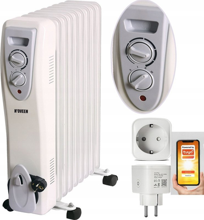 Radiator me vaj Noveen OH999 Tuya Smart, 2000W, gri