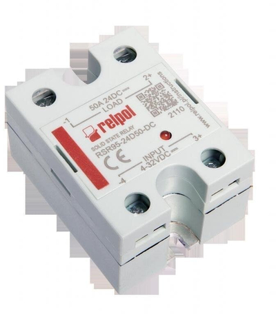 Relé solid Releco RSR95 24D50 DC, 50A, 4-32VDC, i bardhë