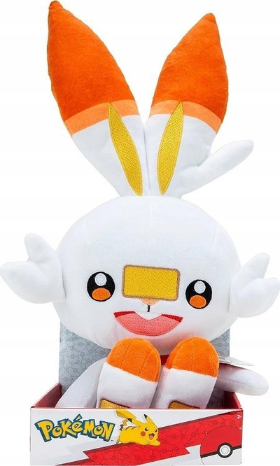 Lodër pellushi Jazwares Pokémon Scorbunny, 20cm, shumëngjyrëshe