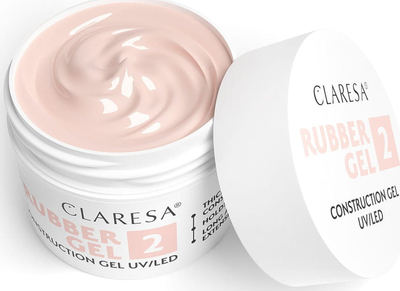 Xhel ndërtues për thonj Claresa Rubber Gel Shade 2, UV/LED, 12 g