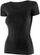 Bluzë termoaktive për goca BRUBECK Comfort Merino, pa qepje, lesh merino, e zezë