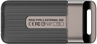 Портабилен SSD Team Group PD20, 1TB, USB 3.2 Gen 2x2 Type C, црн