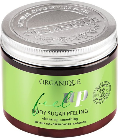 Skrab trupi Organique Feel Up, me sheqer, vegan, 200ml