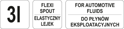 Gyp mbushës pune Yato YT-06983, 3L, hinkë fleksibël, plastikë PE