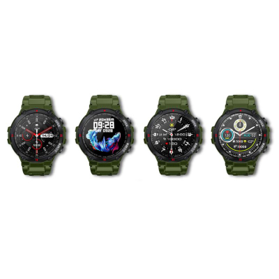 Smartwatch Giewont GW430-3, ekran me ngjyra, i papërshkueshëm nga uji, jeshil