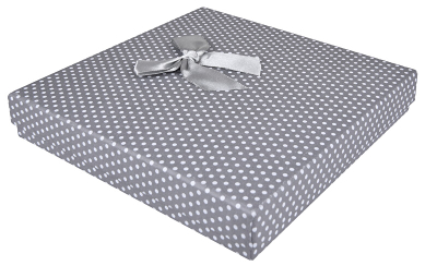 Kuti për bizhuteri JK KK-10 / A3,  6 x 6 x 2.5 cm, e hirtë