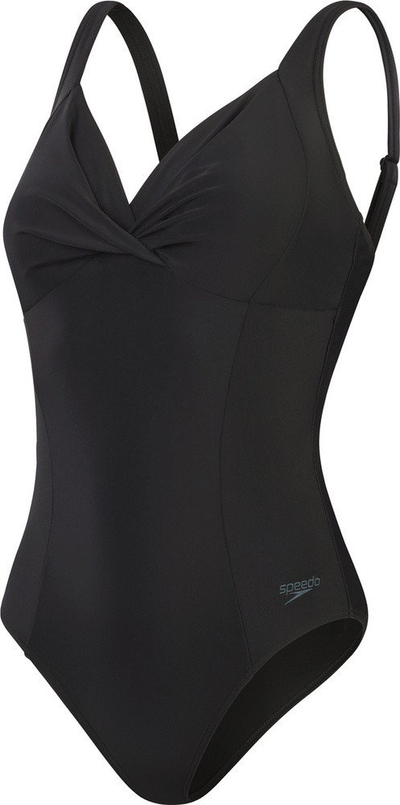 Rrobë banje njëpjesëshe Speedo Solid Cross Knot, për femra, e zezë