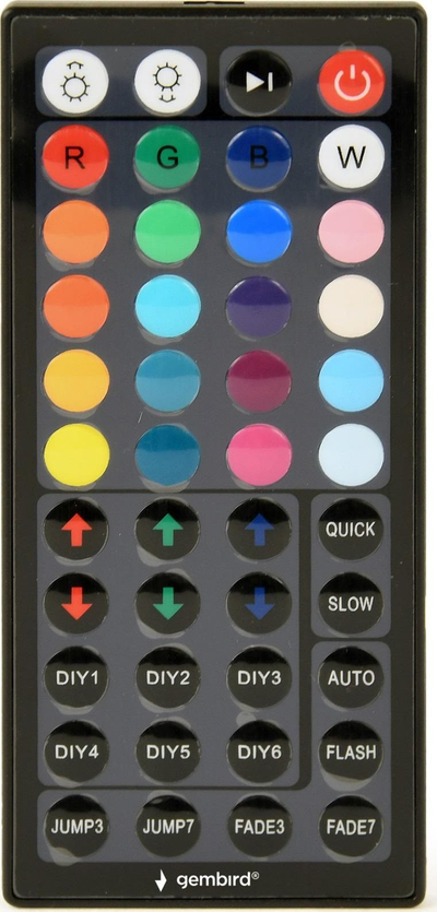 Shirit LED Gembird RGB LED S RGB500 01, 5m, me telekomandë, shumëngjyrësh