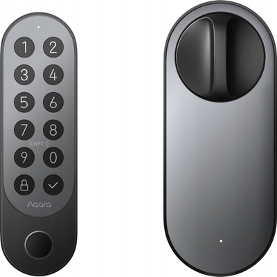 Паметна брава Aqara U200 Kit, NFC, PIN тастатура, црна