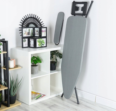 Deska hekurosje Comfortable, me mbajtëse hekuri, palosëse, gri