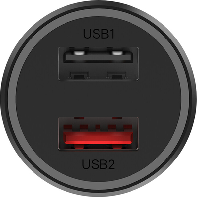 Karikues Xiaomi, 2x USB 3.0, për makinë, i zi