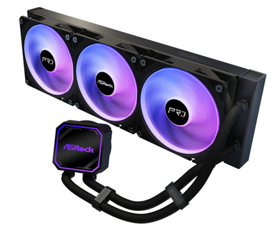 Ftohës uji CPU ASRock Pro 360 ARGB, radiator 360mm, adresim RGB, i zi