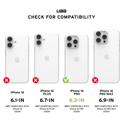 Mbulesë telefoni UAG Pathfinder MagSafe për iPhone 16 Pro, mbrojtëse, e zezë