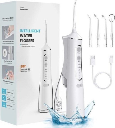 Irrigator oral Extralink Beauty Intelligent Water Flosser L8, 2000mAh, IPX7, i bardhë