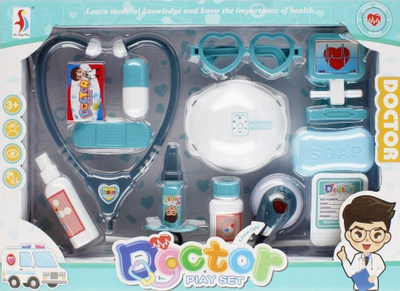 Set mjekësor lodër Mega Creative 524911 me aksesore, për kalama 3+, blu e bardhë