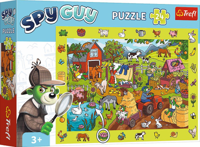Puzzle për kalamaj Trefl Kids Spy Guy Farm Treflik Family, 24 copa