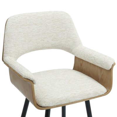 Stol bari Clipp 57,5x53x98Hcm (HM9987.02), zezë
