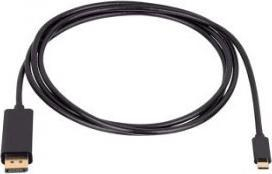 Кабел USB C во ДисплејПорт Аkyga AK-AV-16, 1.8m, црн