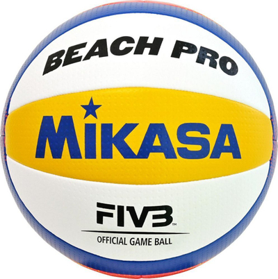 Топка за плажeн одбојка Mikasa Beach Pro BV550C, FIVB одобрена, повеќебојна